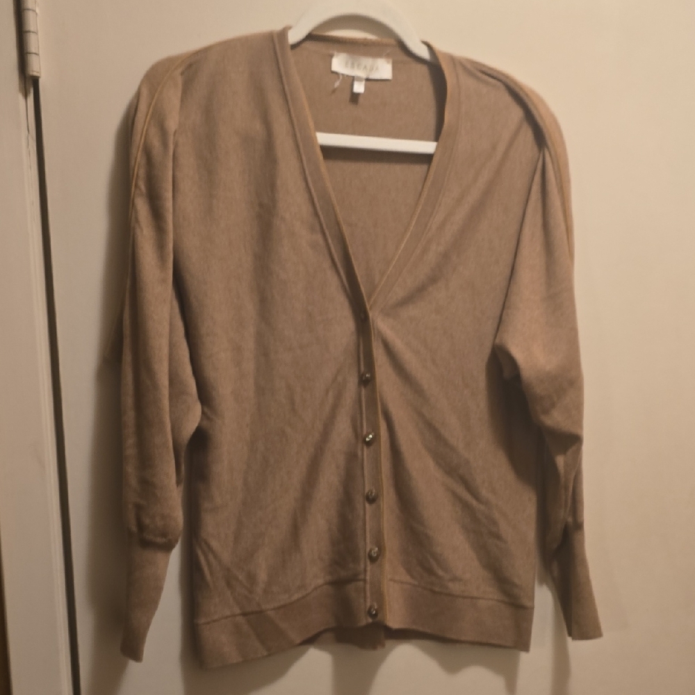 Escada Beige Button-Up Cardigan